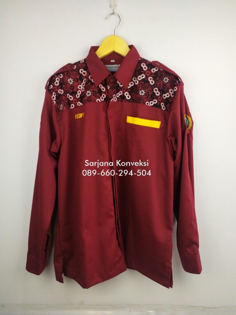 Desain Pdh Merah Maroon Polos