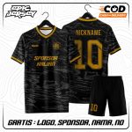 Jersey Bola Hitam Emas