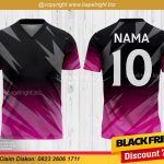 jersey futsal pink hitam